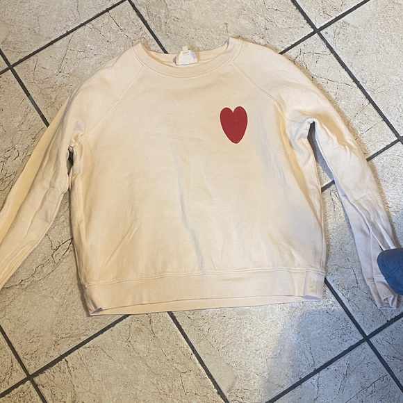 Sézane x Bobo Choses Heart Print Crewneck Sweatshirt - Picture 1 of 5